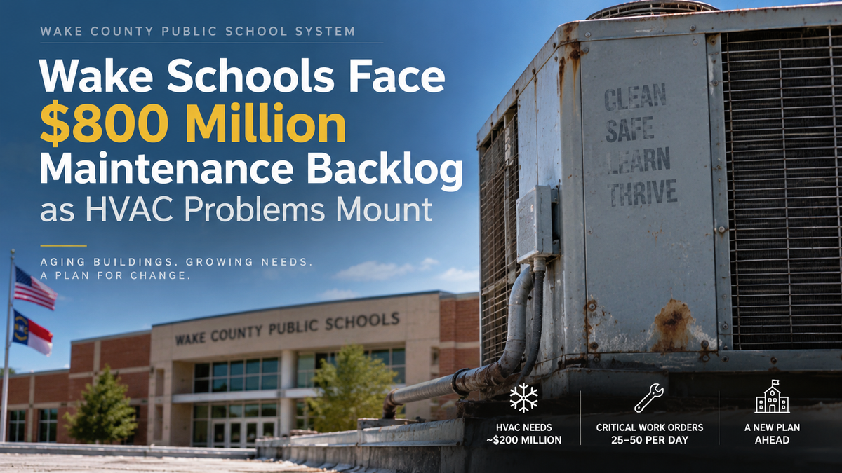 Wake Schools Face $800 Million Maintenance Backlog as HVAC Problems Mount